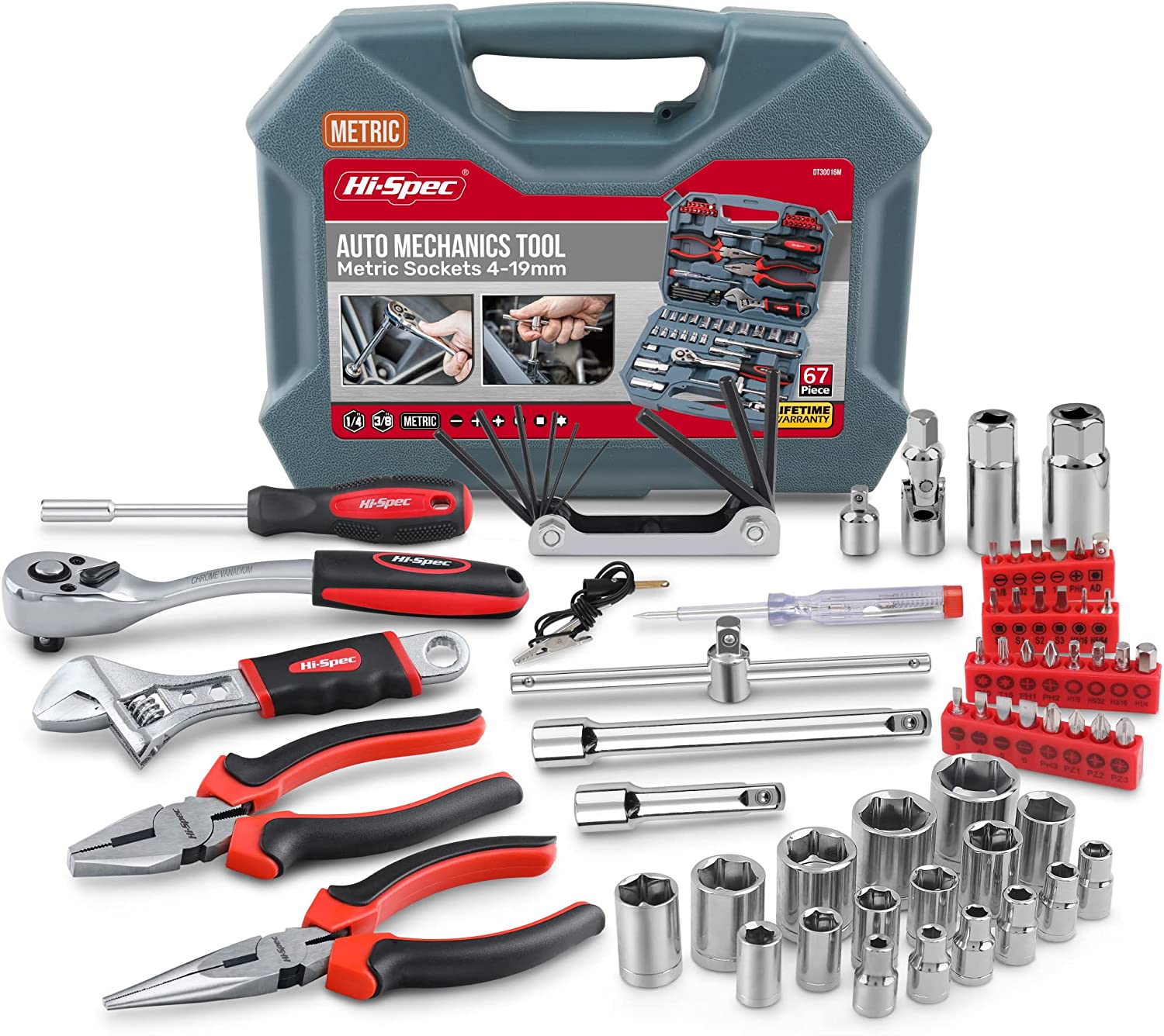 Hi-Spec Tools 67pc Auto Mechanics Hand Tool Kit