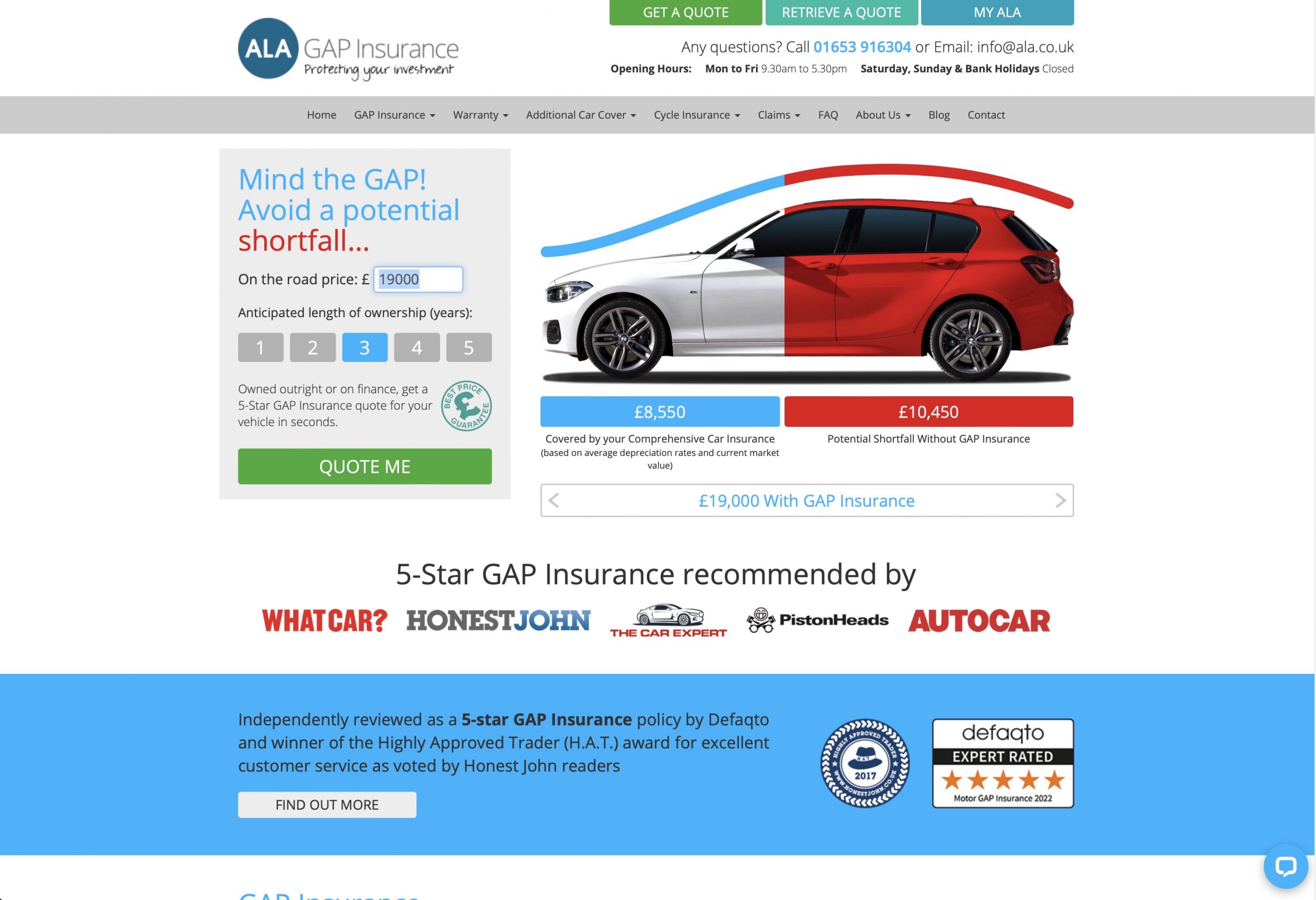 ALA Insurance GAP Insurance