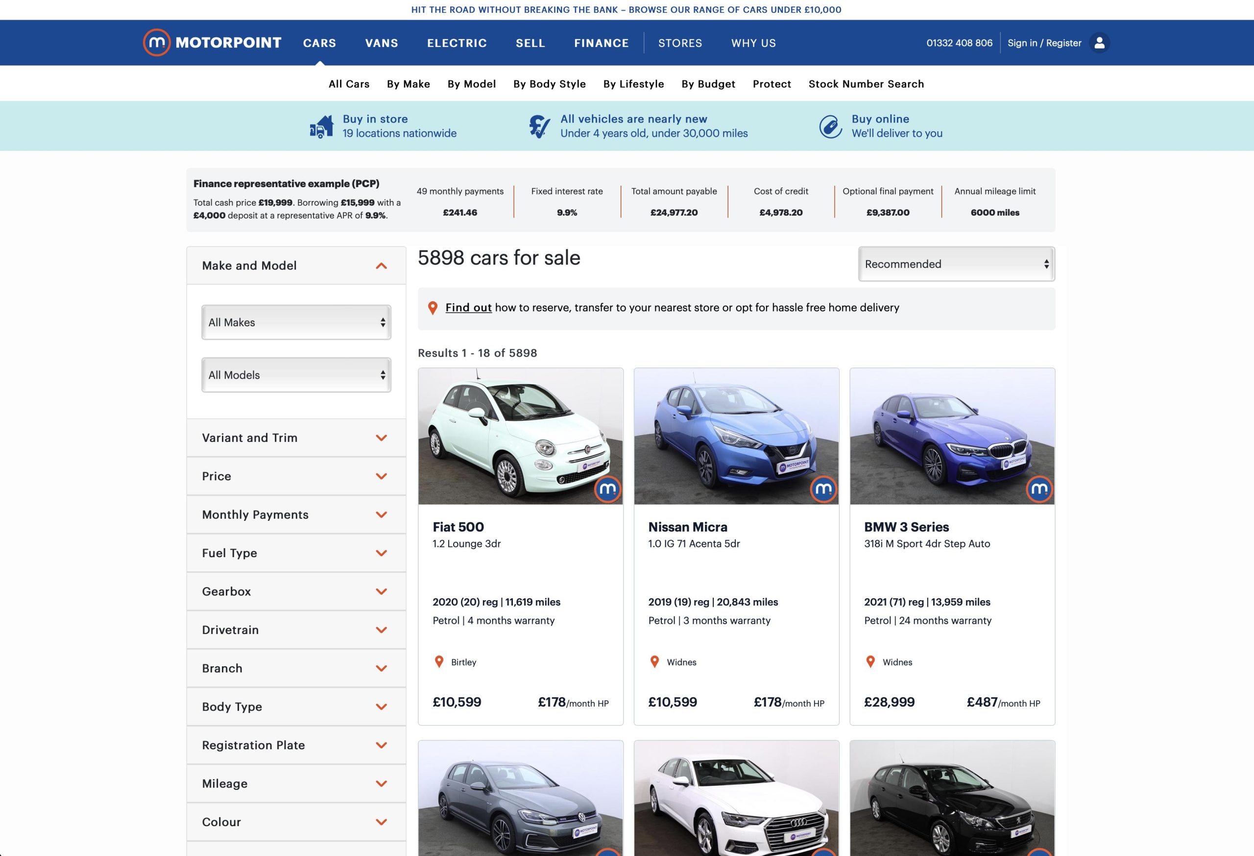 motorpoint-cars-page